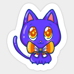 Cute little monster cat Sticker